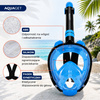 Maska do snorkelingu, nurkowania L/XL pełnotwarzowa z rurką, uchwyt na kamerę, AntiFog, DryTop