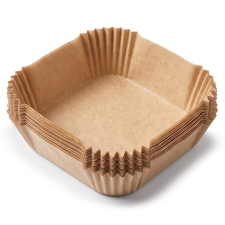 Wkłady do Airfryer 100 szt. 20 x 20 cm papierowe tacki do frytkownicy beztłuszczowej