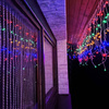Kurtyna świetlna 1000 led girlanda, lampki wewnętrzno-zewnętrzne 45 m sople multikolor