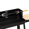 Grill węglowy z regulacją wysokości, grill ogrodowy z widelcami i rusztem, przenośny