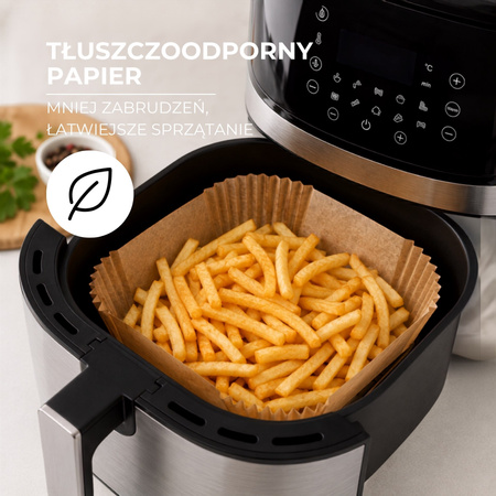 Wkłady do Airfryer 300 szt. 16x16 cm papierowe tacki do frytkownicy beztłuszczowej