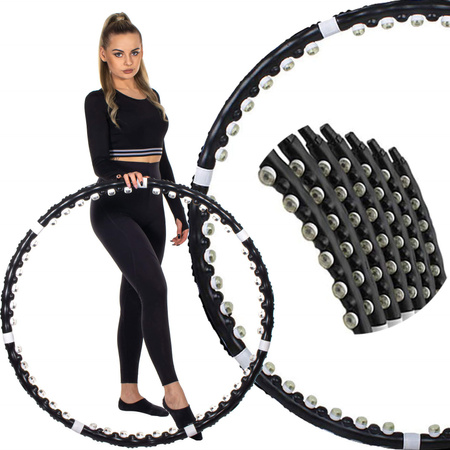Hula hop z masażerem 100 cm czarne