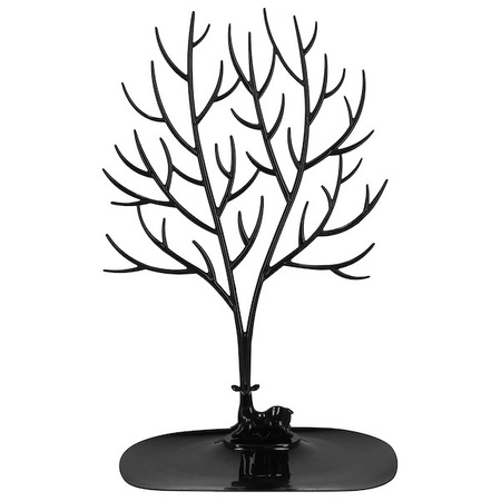 Stojak na biżuterię drzewko 41x25x15 cm organizer na kolczyki naszyjniki czarny jeleń
