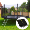 Siatka do trampoliny zewnętrzna z osłoną na sprężyny 244 cm 8 FT 6 słupków czarna