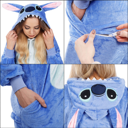 Piżama jednoczęściowa kigurumi damska kombinezon Stitch rozmiar S