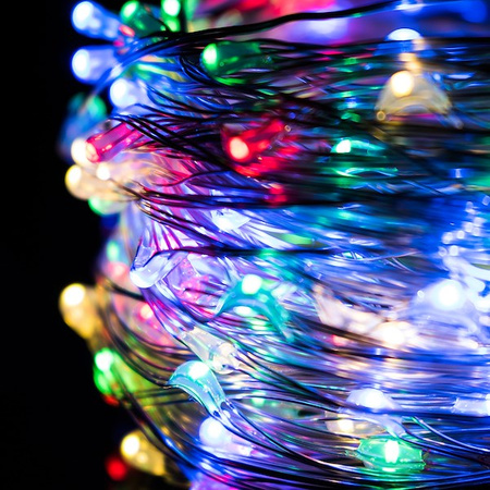 Lampki choinkowe 100 led na prąd multikolor