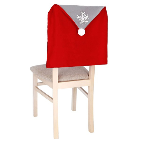 Pokrowiec na krzesło, czapka świąteczny skrzat czerwony