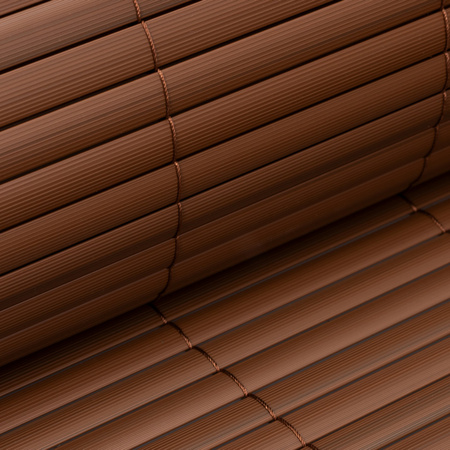 Osłona PVC maskująca 500x120 cm mata na balkon, taras, ogrodzenie, brązowa