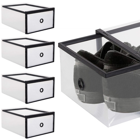 Organizer na buty 5 szt, z otwieraną szufladą 35x23x12 cm pudełko na obuwie