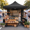 Pawilon handlowy 3x3 m namiot handlowy ekspresowy na imprezy, targ, catering, czarny