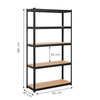 Regał metalowy magazynowy 5 półek 180x90x40cm 875kg do garażu, piwnicy