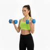 Hantle 2x2,5kg hexagonalne do ćwiczeń fitness ciężarki zestaw 2 szt. niebieskie