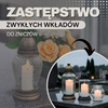 Wkład Led do znicza, świeczka elektryczna 18,5 cm świeca na baterie z ruchomym płomieniem