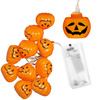 Dekoracja na Halloween łańcuch świetlny dynie girlanda 10 LED