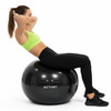 Piłka fitness 85 cm do ćwiczeń pilates i jogi z pompką, gimnastyczna, czarna