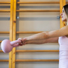 Kettlebell miękki 2kg ciężar do ćwiczeń, kula treningowa, fitness, jasnoróżowy