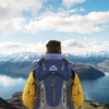 Plecak trekkingowy 60 L turystyczny survival kemping, z gwizdkiem granatowy