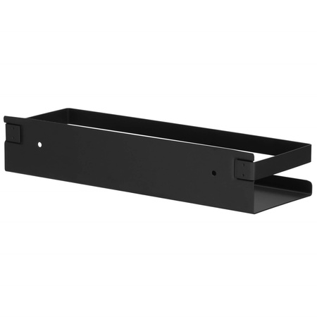 Półka łazienkowa wisząca pod prysznic 30x10 cm stal nierdzewna loft czarna