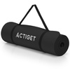 Mata do jogi, ćwiczeń fitness antypoślizgowa 183x61 cm materac do pilates, czarny