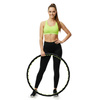 Hula hop z wypustkami masującymi, składane 88 cm obręcz do ćwiczeń cardio, czarno-zielone