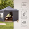 Pawilon handlowy 3x3 m namiot handlowy ekspresowy na imprezy, targ, catering, ciemnoszary
