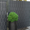 Taśma ogrodzeniowa PVC 35m x 19 cm 450 g/m2 z klipsami mocującymi 20 szt. antracyt
