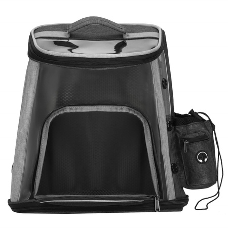 Plecak transporter dla kota królika psa 38 x 34 x 26 cm torba transportowa do 15 kg czarna