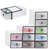 Organizer na buty z otwieraną szufladą 35x23x12 cm pudełko na buty przezroczyste