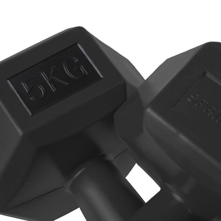 Ciężarki HEX 10kg czarne 2x5kg