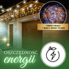 Kurtyna świetlna 300 led girlanda, lampki wewnętrzno-zewnętrzne sople biały ciepły + biały flash