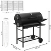 Grill na węgiel zamykany, grill ogrodowy do BBQ i grillowania