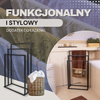 Stojak łazienkowy na ręczniki 3-ramienny czarny