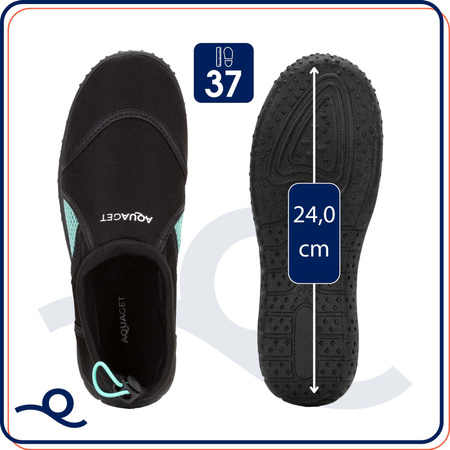 Buty do wody, plażowe szybkoschnące na kajak jeżowce, kamienie rozm. 37 damskie czarne