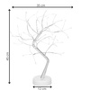 Drzewko dekoracyjne LED 90 diod zimny biały, 45 cm lampka świąteczna