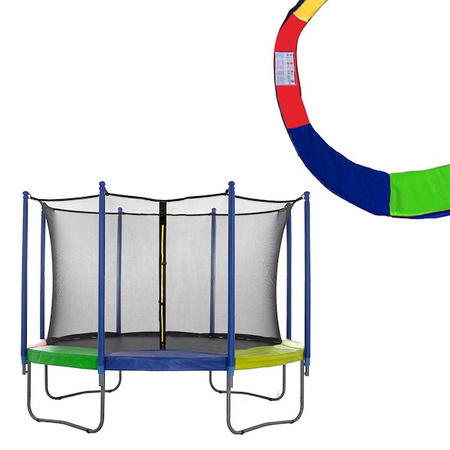 Siatka do trampoliny wewnętrzna z osłoną na sprężyny 305 cm 10 FT 6 słupków multikolor