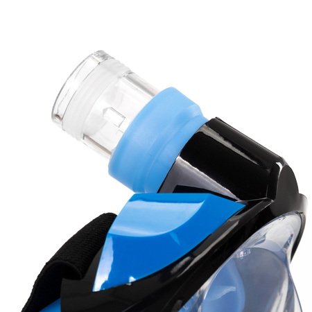 Maska do snorkelingu, nurkowania L/XL pełnotwarzowa z rurką, uchwyt na kamerę, AntiFog, DryTop