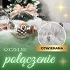 Bombki akrylowe 11cm kula plastikowa decoupage zestaw 2 szt