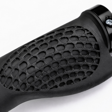Gripy rowerowe ergonomiczne 22 mm, chwyty do kierownicy z podparciem dłoni, antypoślizgowe, skręcane czarne