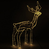 Renifer Led świąteczny z ruchomą głową 115 cm świetlna dekoracja do ogrodu biały ciepły