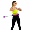 Hula hop cardio, fitness składane z obciążeniem i wypustkami masującymi, fioletowe