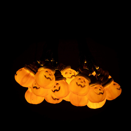 Girlanda na Halloween 20 LED dynie łańcuch świetlny 5 m na baterie IP44 świecąca dekoracja