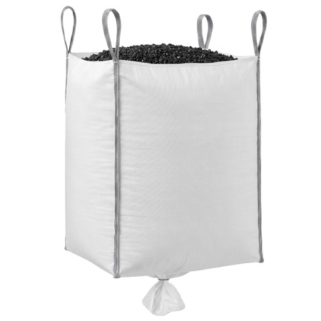 Worek Big bag na gruz z lejem 1000 kg wytrzymały 160x90x90 cm kontener z uchwytami biały