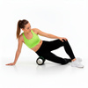 Roller fitness do masażu ciała, średnio twardy, wałek z wypustkami, czarny