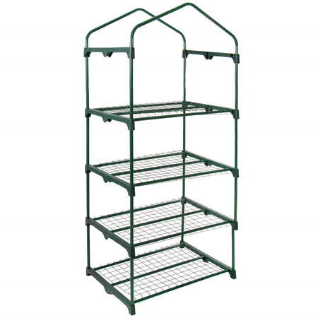Regał foliowy, warzywniak ogrodowy UV-4 130g/m2 1,6x0,5x0,7 m zielony 