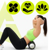 Roller fitness do masażu ciała, masażer piankowy wałek średnio twardy, czarny