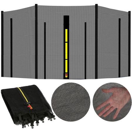 Siatka do trampoliny zewnętrzna z osłoną na sprężyny 427 cm 14 FT 8 słupków niebieska
