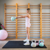 Kettlebell miękki 6 kg ciężar do ćwiczeń, kula treningowa, fitness, turkusowy