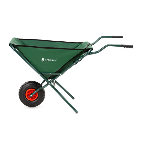Taczka ogrodowa składana 50 L stalowa 116 x 64 x 65 cm lekki wózek transportowy