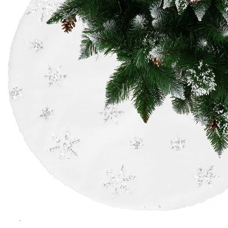 Dywanik pod choinkę świąteczny 55cm mata na prezenty biała