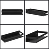 Półka łazienkowa wisząca pod prysznic 30x10 cm stal nierdzewna loft czarna